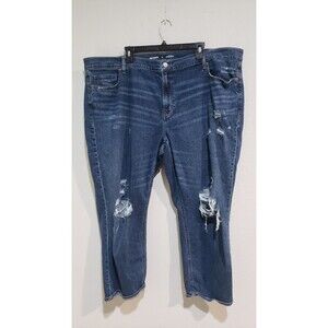 Old Navy Women's Size 24 Mid Rise Boyfriend Jeans Modern Distressed Cropped